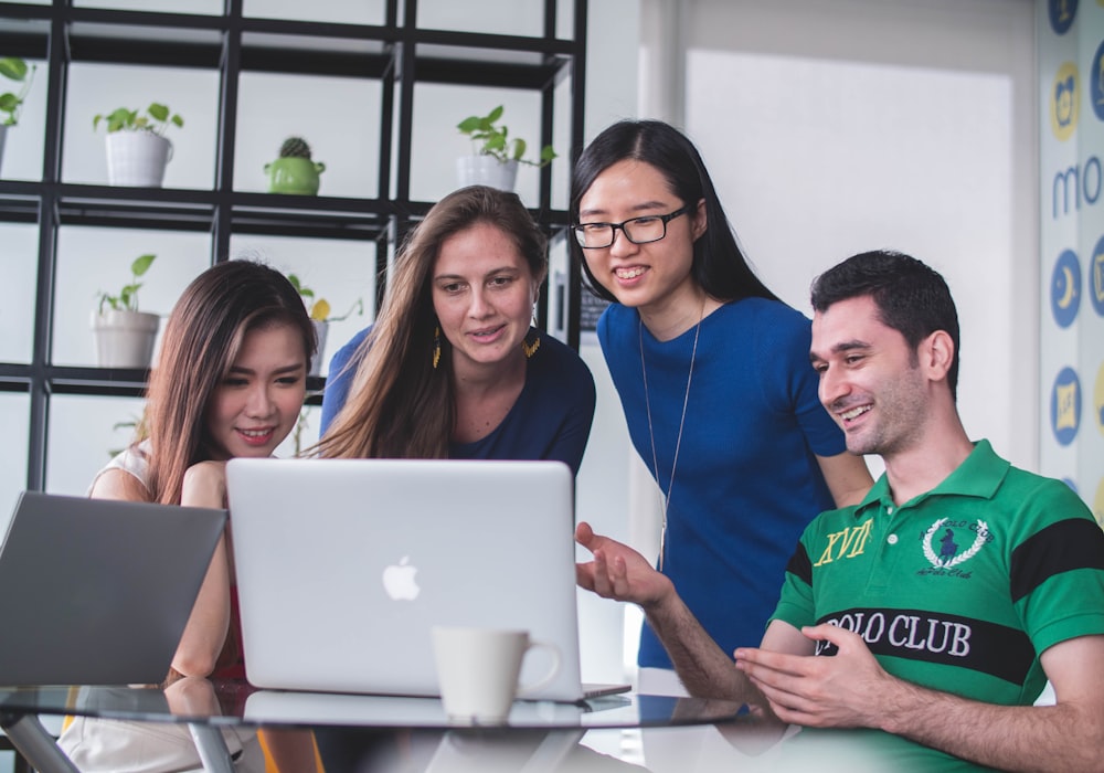 team in a modern office